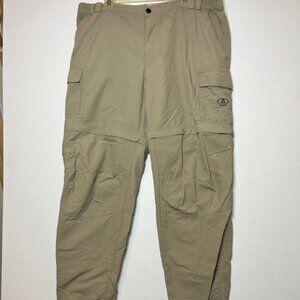 Men's Y2K Retro Maul Toggle Zip Away Cargo Khaki Shorts Lightweight Pants Sz 38